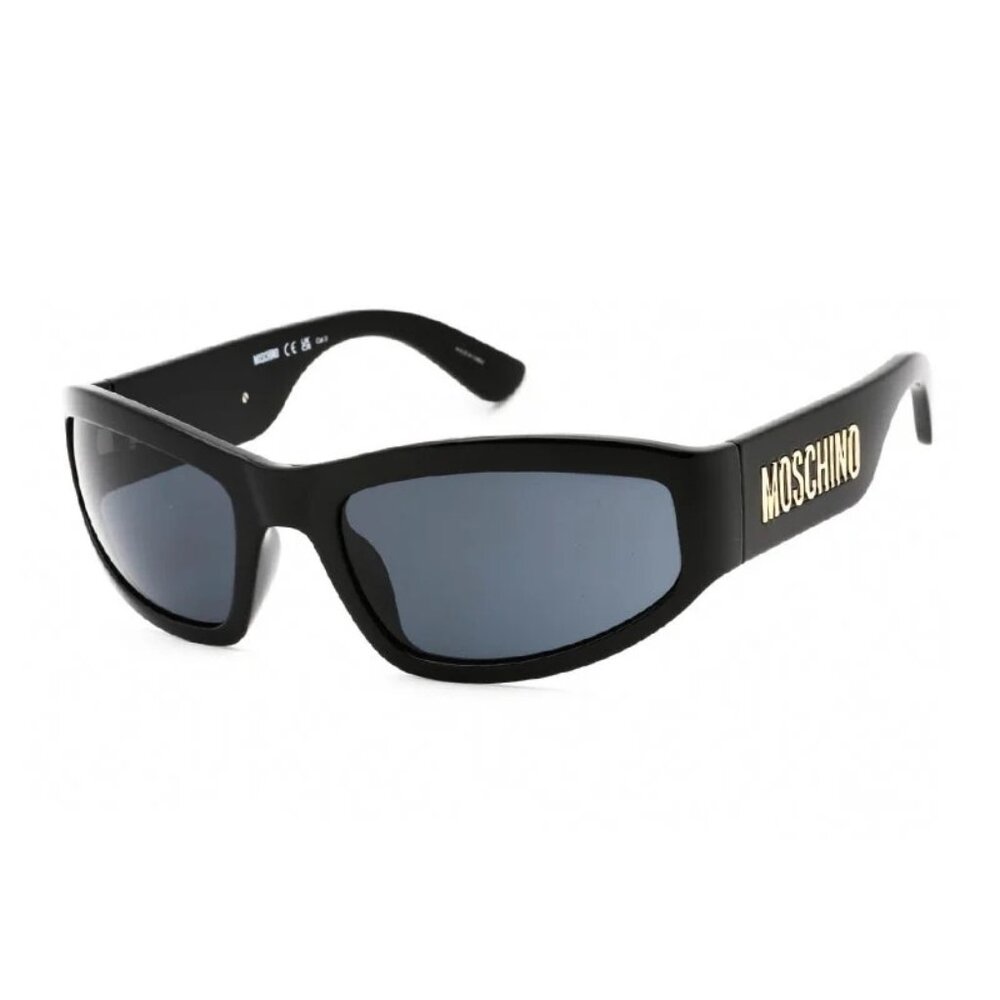 NEW MOSCHINO SUNGLASSES BLACK GREY MEN EYEWEAR MOSCHINO MOS164/S 0807 IR
